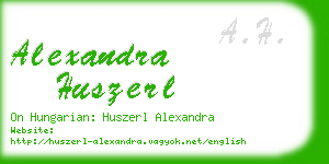 alexandra huszerl business card